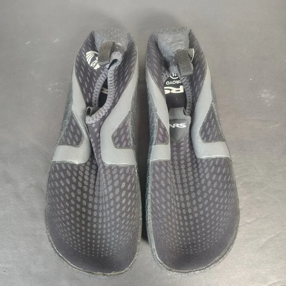 NRS Arroyo Wetshoes Mens Size 11 Black Gray Water Kayaking - Picture 1 of 4